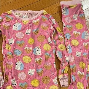 Little Sleepies Pink Milk and Treats Pajama Set